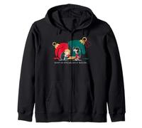 Peanuts Xmas Sally Schroeder Mistletoe Kiss Piano Christmas Zip Hoodie