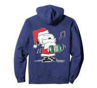 Peanuts Xmas Santa Snoopy Music Party 80s Retro Vibes Gifts Pullover Hoodie