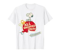 Peanuts Xmas Snoopy All Out Shopped Christmas Holiday Party T-Shirt