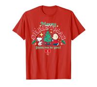 Peanuts Xmas Snoopy Charlie Brown Merry Friendship Lights T-Shirt