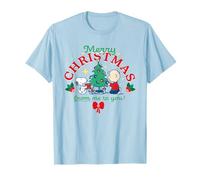 Peanuts Xmas Snoopy Charlie Brown Merry Lights Friendship T-Shirt