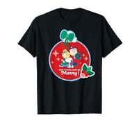 Peanuts Xmas Snoopy Charlie Sally Eat Drink Merry Friends T-Shirt