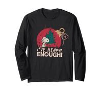 Peanuts Xmas Snoopy Grumpy Enough Music Christmas Party LOL Long Sleeve T-Shirt