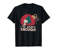 Peanuts Xmas Snoopy Grumpy Enough Music Christmas Party LOL T-Shirt