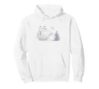 Peanuts Xmas Snoopy House Snow Woodstock Skiing 90s Vintage Pullover Hoodie