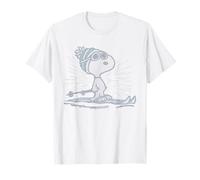 Peanuts Xmas Snoopy Skiing Sports Champion Retro Vintage 90s T-Shirt