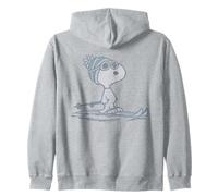 Peanuts Xmas Snoopy Skiing Sports Champion Retro Vintage 90s Zip Hoodie