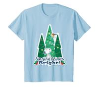 Peanuts Xmas Snoopy Woodstock Kids Singing Spirits Bright T-Shirt
