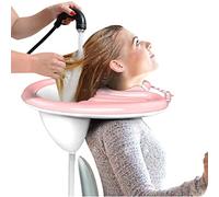 Peaoop Inflatable Shampoo Basin - and Portable Shampoo Bowl with Air Pump- Hair Washing Tray for Bedridden, Handicapped, Seniors, Pregnant, Wheelchair Person at Home Hospitals and Salons, White