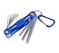 PEAPIN 1PC Folding Allen Key Set (1.5-6.0mm 8 Sizes), Compact Alan Keys Sets, Hex Wrench Tool, Portable Allen Keys for Bike & DIY