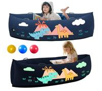 Peapod Sensory Chair for Kids, 60-Inch Sensory Inflatable Peapod Canoe for Children, Autism Sensory Toy Chiar, Sensory Room Must Haves, Includes 3 Balls & Electric Air Pump(Dinosaur)