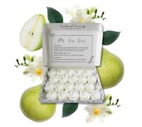 Pear and Freesia Wax Melts| Strong Scented| 20 Pack| Luxury Gift Set Wax Melts| Over 96 Hrs Burn Time Per Box| Pet Friendly| Eco Friendly| Hand Poured in Staffordshire, UK (Pear and Freesia)