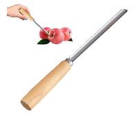 Pear Corer - Multi-Function Stainless Pitter,Manual Corer with Wood Handle for Kitchen Fruit Slicing Cooking Juicing Canning Platters