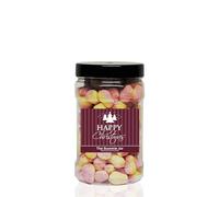 PEAR Drops 1.2kg Small Sweet Jar - A Personalised Gift Jar Filled with Your Favourite Retro Sweets! (Happy Christmas)