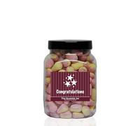 PEAR Drops 1.9kg Medium Sweet Jar - A Personalised Gift Jar Filled with Your Favourite Retro Sweets! (Congratulations)