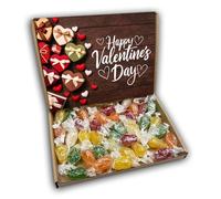 Pear Drops Happy Valentines Day Sweets Gift Box Hamper (RUSTIC VALENTINES FRONT)