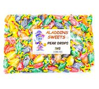 Pear Drops Hard Boiled Sweets - 3kg Retro Pick n Mix Candy Sweets - Halal Vegan
