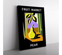 Pear Fruit Market Exhibition Vol.7 Canvas Wall Art Print Ready to Hang, Framed Picture for Living Room Bedroom Home Office Décor, 76x50 cm (30x20 Inch)