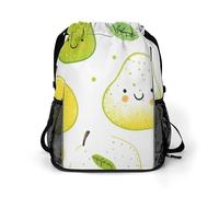 Pear Fruit Pattern Trendy Drawstring Backpack with Shoes Compartment Gym Bag Beach Cinch for Women Men