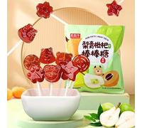 Pear paste pipa lollipops, sour and sweet ready to eat lollipops, delicious holiday candies, fruit sweet candies, soft and hard candies, children's candies, toffee candies, casual snacks (1bag)
