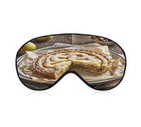 Pear Pie on Paper Eye Mask, Adjustable Strip, Blocks Light Sleep Mask, Sleep Eye Mask for Night Sleeping Travel Nap 8.1 * 4.1 Inches