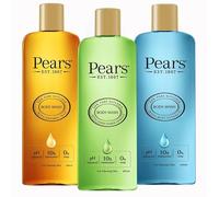 Pear Pure and Gentle Body Wash with Natural Oils 250 ml (1 Pack) & With Mint Extracts 250ml (1 Pack) & Lemon Flower Extracts 250ml (1 pack) - Pears Body Wash Bundle (Total 3 Pack)