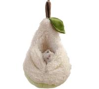 Pear-Shaped Hamster Pouch Bed - Plush Sugar Glider Hideout, Small Pet Habitat Decoration Cozy Cage Accessories for Mice, Gerbil, Golden Bear, Degu