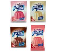 Pearce Duff's Blancmange Dessert Mix, Assorted Flavours, Strawberry, Vanilla, Chocolate, Raspberry - (pack of 4)
