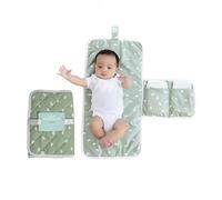 Pearhead Baby Travel Changing Pad, Wipeable and Portable Nappy Changing Mat, Newborn and Infant Changing Pad, Diaper Bag Essential, Sage Green