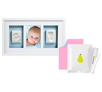 Pearhead Babyprints Newborn Baby Handprint and Footprint Deluxe Wall Keepsake Frame, New Mum Gift for Mothering Sunday, Mothers Day, P63000-N