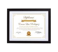 Pearhead Classic Graduation Diploma Frame, High School And Collage Certificate Frame, Graduation Keepsake For Graduates, Office Décor Accessory, 10.5x8 Document Insert, Black