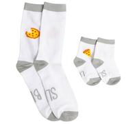 Pearhead Dad & Baby Sock Set – Big Slice and Little Slice – Family Matching Pizza Socks