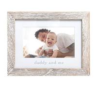 Pearhead Daddy And Me Rustic Keepsake Baby Frame, Gender-Neutral Dad And Baby Picture Frame, Baby Nursery Décor, Baby's First Christmas Gift, Holiday Gift Ideas, Baby Holiday Gifts