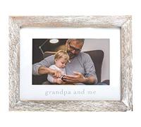 Pearhead Grandpa & Me Keepsake Rustic Picture Frame, Gender-Neutral Picture Frame, Wall Nursery Décor, Gift For Dad Or Grandpa, Distressed Wood