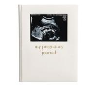 Pearhead Linen Pregnancy Journal, Milestone Tracker, Baby Memory Book, Gift for Expecting Moms, Sonogram Photo Insert, My Pregnancy Journal, Gender Neutral