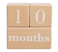 Pearhead Natural Wooden Milestone Blocks, Photo Prop for Baby Photos, Weekly Pregnancy Photo Props, Track Months and Weeks, Gender-Netural Baby Gift for Expecting Moms