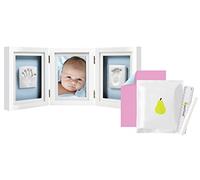 Pearhead P63006 Newborn Baby Handprint and Footprint Deluxe Photo Frame & No Bake Impression Kit, First Year Keepsake, White