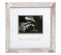 Pearhead Rustic Sonogram Photo Frame, Love at First Sight Baby Keepsake Picture Frame, Gender-Neutral Nursery Décor, Ultrasound Photo