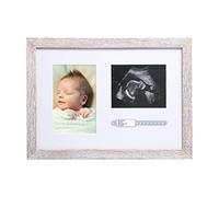 Pearhead Rustic Ultrasound Scan Photo Frame and Bracelet ID - Baby Sonogram Frame