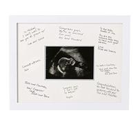 Pearhead Signature Frame Guest Book - Perfect for any Baby Registry, Includes Mat for Guests to Leave Well-Wishes- Great for Celebrating Baby Showers, Birthdays or any Special Event, White