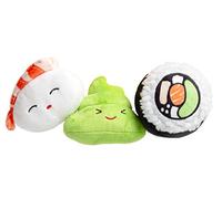 Pearhead Sushi Plush Toys, Durable Squeaky Dog Toy Set, Soft Chew Toys, Pet Owner Must Have Dog Accessory, Set of 3