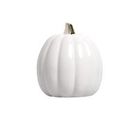 Pearhead Ceramic Pumpkin, White and Gold, S