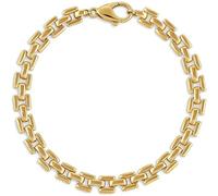 Pearich Gold Bracelet For Women, 14k Gold Filled Link Bracelet For Women, Stackable Cuban Link Chain Bracelets Valentines Mother Day New Year Christmas, 6.75, Brass, no gemstone