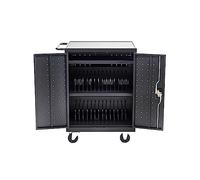 Pearington 30 Bay Charging Cart for I-Pad, Tablets & Laptop Computers With Secure Locking Storage, Black