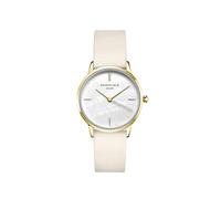 Pearl 36MM Mother of Pearl Dial Gold Beige Leather, Beige, One Size, strap