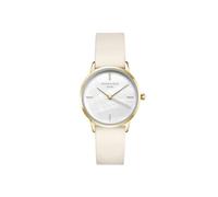 Pearl 36MM Mother of Pearl Dial Gold Beige Leather, Beige, One Size, strap