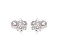 Pearl And Zircon Earrings, Versatile Style, Modify Facial Contours, Exquisite And High - End, Suitable For Women's Daily Commute And Social Occasions