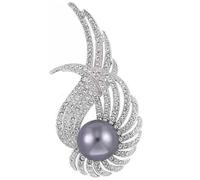 Pearl Angel Wings Feather Brooch for Women Luxury Suit Lapel Pin with Unique Design Elegant Gift
