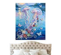 Pearl Art Kit Jellyfish Gems Rhinestones Craft Wall Decor
