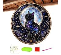 Pearl Art Kits 30cm Cute Heavenly Cat Halloween Suncatcher